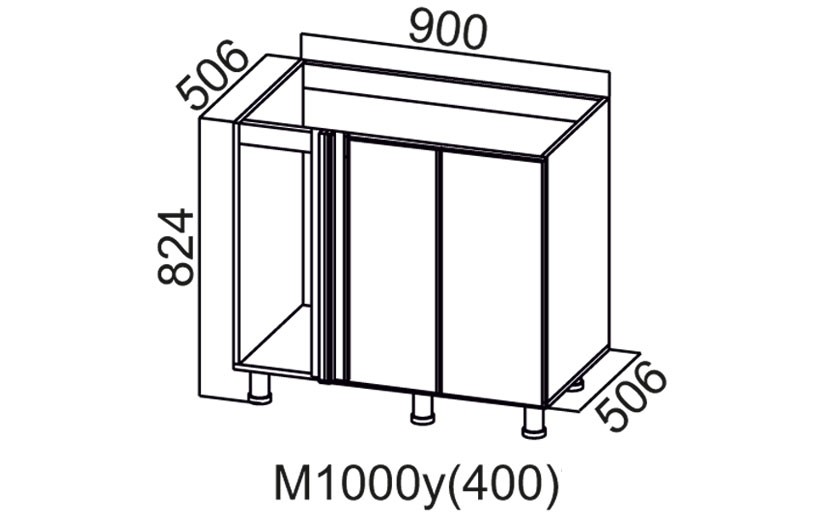 Стол-рабочий «Бостон М1000У» 400 