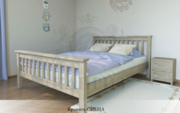 Кровать «Сиена» КМ из массива дерева